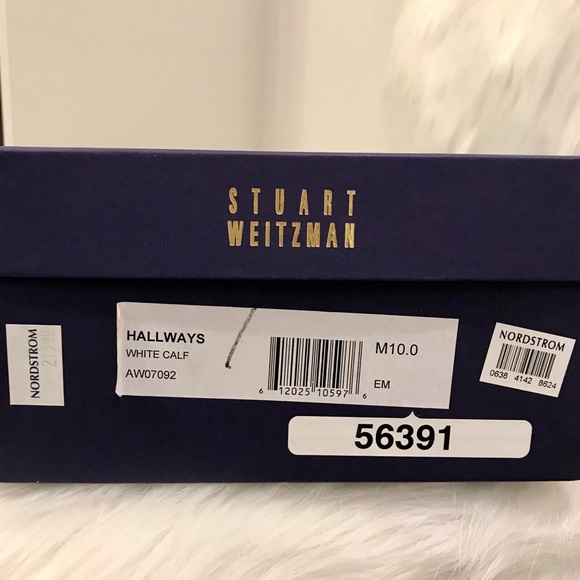 Stuart Weitzman white calf open back sandals - Picture 3 of 5